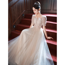 Small evening dresses dresses 2022 new banquets champagne high-end light extravaganza with a stunning high level of pride
