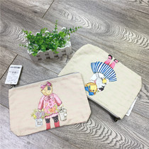 Big brand special clearance TTPU8S303O womens holiday travel convenient cartoon cute printing cosmetic bag