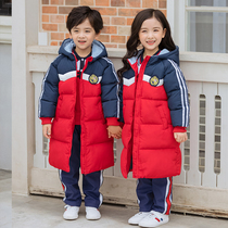 Kindergarten garden clothes autumn and winter clothes cotton clothes Primary School uniforms plus velvet thickened class clothes cotton childrens class uniforms British style
