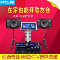 British VLlBO family 10 inch card KTV audio set karaoke song machine home amplifier speaker set