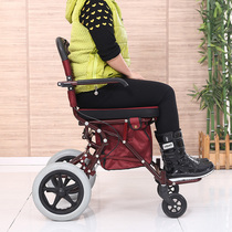 Elderly shopping cart four-wheel push-to-sit folding vegetable shopping Walker walking tool elderly scooter