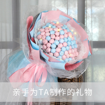 Net celebrity lollipop bouquet diy material Homemade candy wrapping paper wrapped in flower paper Full set of snack set combination