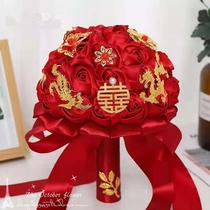 Flower bouquet Bride wedding hand bouquet Korean wedding flower ball wedding photo bouquet fake flower bridesmaid photo props simulation
