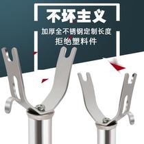 Customized stainless steel clothing fork clothes hanger stand non-retractable pick clothes fork hanging clothes fork pull clothes stand