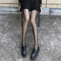 2022 Summer Bottom Skin Skin Red Blast Bow Bow Dot Ultra thin Spicy Black Skies Socks Pants