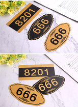 Office acrylic house number plate hotel home number card digital paste custom dormitory box