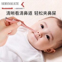 Children baby digging nose clip nostril baby suck newborn artifact nose glowing cleaning tweezers kid cleaner