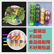 Malatang vegetable clip vegetable clip meatball clip rotating small hot pot dish clip colored plastic clip