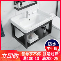  Washbasin cabinet combination Small apartment bathroom simple washbasin Light luxury wall-mounted toilet washstand cabinet Household
