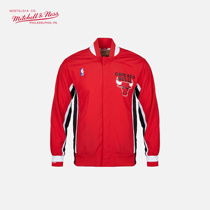 MitchellNess Bulls MN warm-up wear training suit mens casual jacket sports top