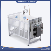 hagaday crib Newborn European style movable shake multi-function solid wood baby bb small bed splicing bed