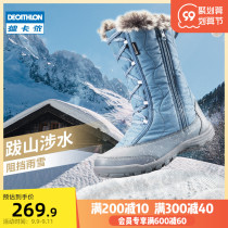 Decathlon flagship store childrens autumn and winter snow boots for men and women children cotton shoes cotton boots waterproof boots warm childrens boots KIDD