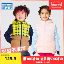 Decathlon baby warm vest autumn and winter Children baby boys and girls autumn and winter cotton vest new vest KIDD