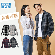 Decathlon official outdoor quick-drying shirt mens and womens long sleeves spring and autumn leisure sports mountaineering couple top ODT2