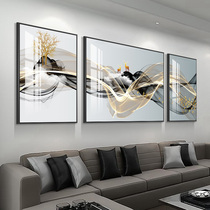 Fulu Shuangzhishu modern light luxury wall painting living room hanging painting abstract atmospheric sofa background wall decoration painting big mural