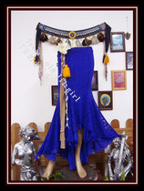 Belly dance hot sale bag hip skirt performance English double lace fishtail skirt DV20