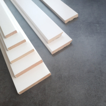 White solid wood skirting line Nordic solid wood flat floor line White paint floor pasted line simple foot line