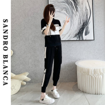 Sandro Blanca sports casual suit women 2022 summer new stylish elegant Lianhood Two sets
