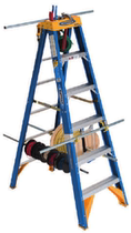 American WERNER stable FRP unilateral herringbone ladder OBEL06 insulated herringbone ladder