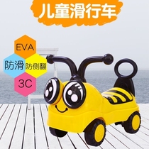 Little Bees Slip Car Bees Multifunctional Children Twist Car Net Red Baby Slip Car Four Wheels with Music Toys