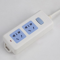 2 - hole socket panel porous plug - in long wire wire wire wire converter multi - functional household power plug wire