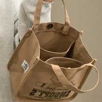 Japanese new Snoopy snoopy cute canvas handbag female student hand carrying cloth bag small lunch bag
