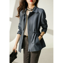  Xiaohan pavilion autumn 2021 new light-coated sheepskin short leather jacket jacket female PYC462793AG