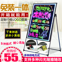 Electronic LED Billboard luminous advertising board fluorescent board flashing sign vertical hanging blackboard silver light board