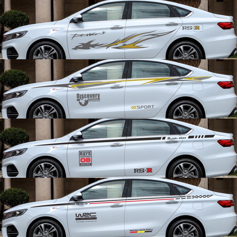 Colorful car paste pull flower Berry new Dihao GL GS RS modified body personality waist line color sticker sticker sticker