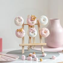 Donut simulation food shooting props gold powder wedding fake cake bread toy model window decoration