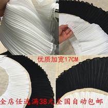 High quality chiffon pleated pleated skirt skirt skirt hem fabric lengthen stitches fabric lace accessories wide edge
