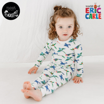 Eric Carle joint series Childrens Home clothes autumn and winter New avocado baby long sleeved pajamas set