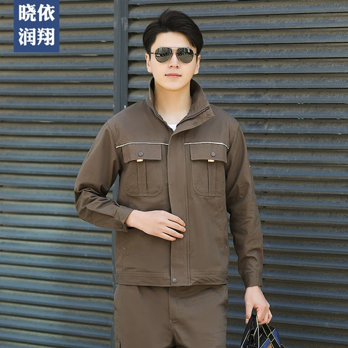 Хлопковый комбинезон, износостойкие штаны, увеличенная толщина, защита от ожогов