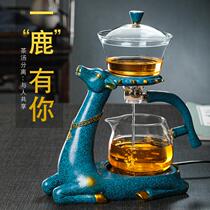 Fully automatic glass kung fu tea set creative tea Bremmer home simple lazy tea maker Net red cooking teapot set