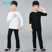 Childrens practice suit set Autumn long-sleeved trousers dance clothes childrens boys ethnic split Chinese dance costume