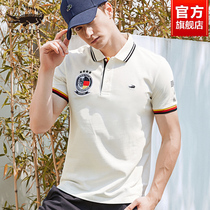 Crocodile Men short sleeve polo shirt cotton 2021 new summer business casual loose half sleeve lapel top men