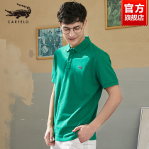 Crocodile men polo shirt short sleeve high end T-shirt loose lapel collar business casual summer Men half sleeve top tide tide