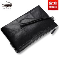 Crocodile Men Handbags Genuine Leather Bag Casual Hands Grab Bag Large Capacity Business Bull Leather Envelope Mens Bag