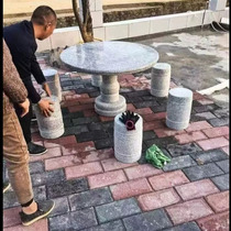 Stone Table Stone Bench Granite Marble Table Top Outdoor Patio Garden Natural Stone Stone Sculpted Engraving Chessboard