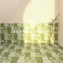 Small match tile matcha dot line creative pattern tile wall and floor tile Kitchen and bathroom balcony bathroom decoration