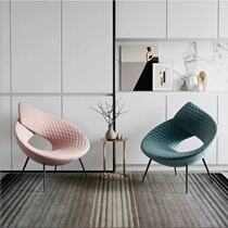 Nordic designer simple circular sofa chair model house sales office modern glass fiber reinforced plastic special-shaped single leisure chair