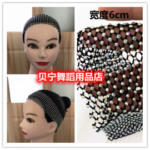 Benin dance shop children's Latin dance headdress imitation Olympic diamond stretch hair band national standard dance competition performance hair accessories