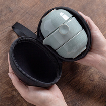 Kiln Ru Kiln fast guest Cup ceramic one pot two two cups Home portable travel kung fu tea set custom logo