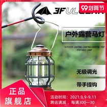 Sanfeng camping lantern vintage outdoor lighting LED atmosphere chandelier hanging lamp bronzed tent camp lamp