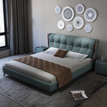 Technology cloth bed modern simple cloth bed double bed 2 m 2 2 big bed master bedroom bed light luxury ins Net red bed