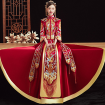 Xiuhe dress bride 2021 new Chinese wedding dress Wedding dress toast service Chinese style show kimono cabinet service