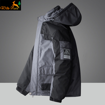 Outdoor assault clothing men plus velvet padded cotton clothing large size mountaineering clothing cold-resistant warm autumn and winter fleece cold-proof clothing men