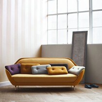 Nordic Designer Hotel Sofa Modern Creative Minimalist Fabric hug sofa Living room Fruit shell Sofa Arc