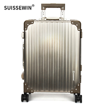 Swiss Army Knife SUISSEWIN suitcase Women Magnesium Aluminum Alloy Tail Box Men Men Universal Wheel Boarding Trunk