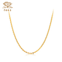 China Jewelry Gold Necklace Full Gold 999 Necklace O Chain choker Gold Necklace Gift Girlfriend